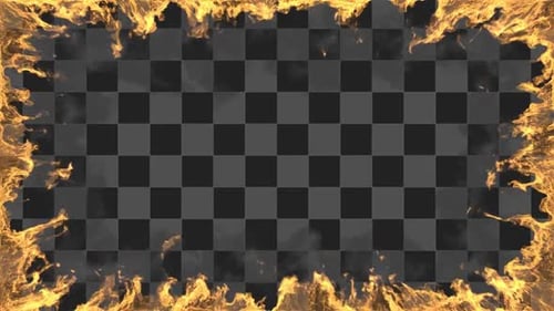Burning Fire Smoke Frame Element Transition