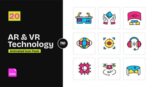 AR And VR Technology Animated Icon Pack