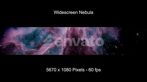 Animated Widescreen Nebula Fly Through Space Background