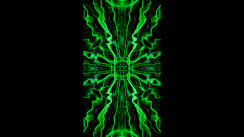 Vertical video green neon curve waves loop animation background