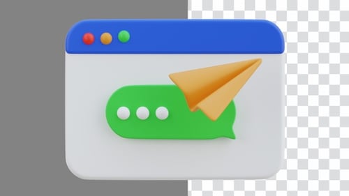 3D Animation of Messages Provide Information | Alpha Channel