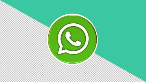 3D WhatsApp Logo Spinning Animation