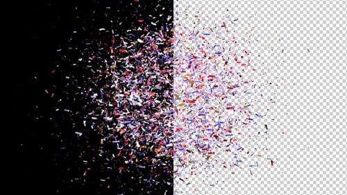 Confetti Splash with alpha channel