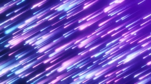 Dynamic Glowing Neon Light Streaks Abstract Motion Background