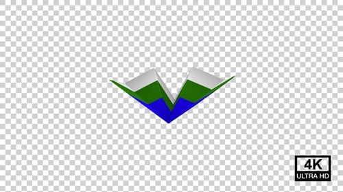 Clean 3D Geometric Folding Shape Reveal