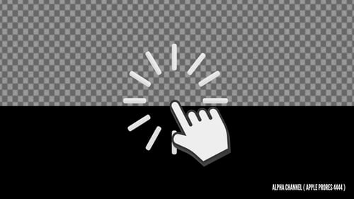 3D Hand Cursor Click Animation