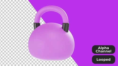 3D Animated Kettlebell | Alpha Channel
