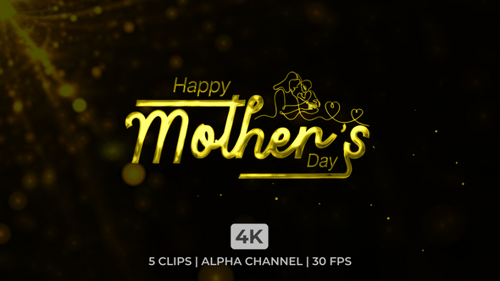 Happy Mother's Day Text Animation