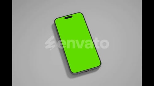 Green Screen Smartphone on white background