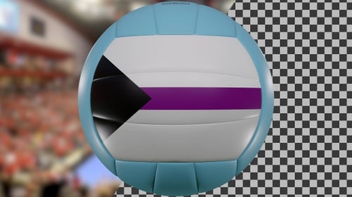 Animated 3D Spinning Volleyball for Sports Projects
