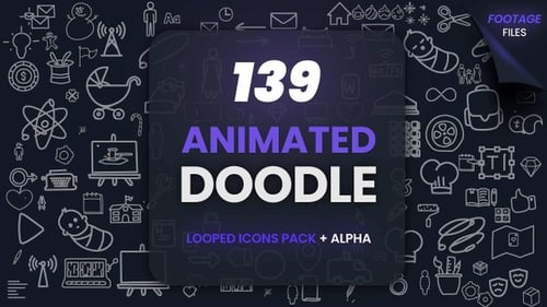 Hand-Drawn Doodle Icons Loop