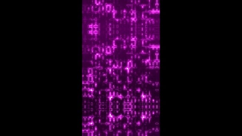 Vertical Pink Abstract Technology Background Loop V5