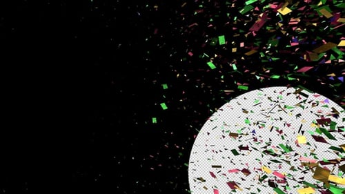 Colorful Confetti Explosion with Transparent Background