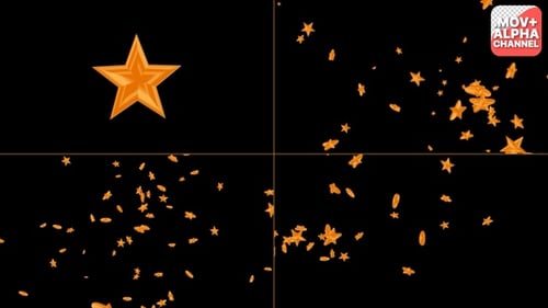 3D Golden Stars and Coins Celebration Overlays
