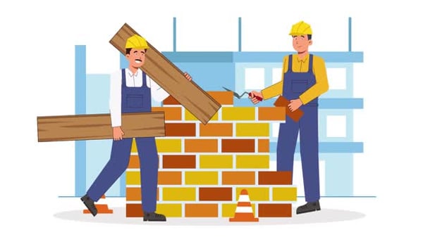 Construction Design Engineer Animation Scene, Elements Motion Graphics ...