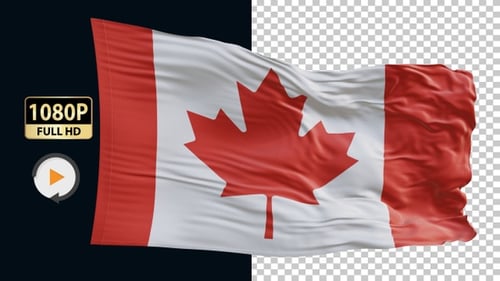 Canada Flag Hd Loop Alpha