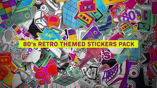 Animated 80s Retro Sticker Pack Reveal