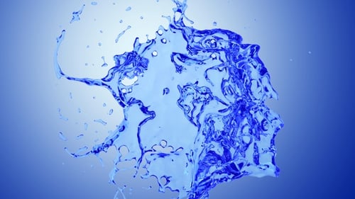Dynamic Blue Liquid Water Splash Burst Transition