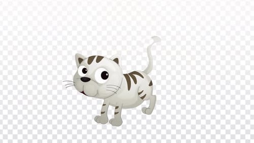 Cat Character Animation | Alpha Channel |