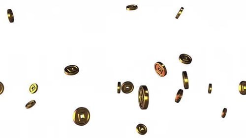 Falling Golden Chinese Coins Animation
