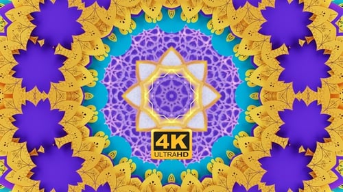Ornement islamique, fleur, mandala, kaléida, fond