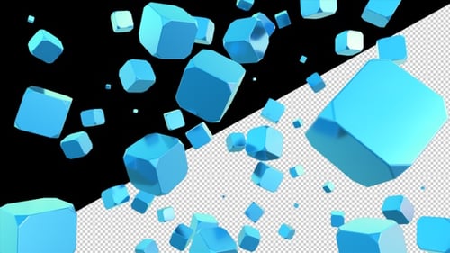 Cube Transparent Background Loop V3