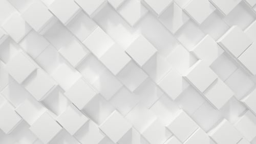 Seamless Looping White Geometric Cubes Abstract Background
