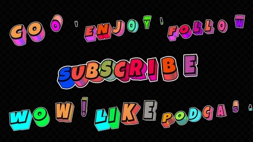 Social Media Colorful 3D Titles