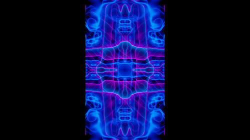 Vertical video purple and blue neon abstract neon energy aura waves vj loop animation