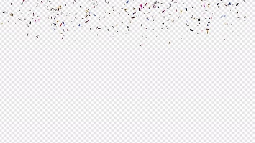 Colorful Falling Confetti Particles Celebration Overlay