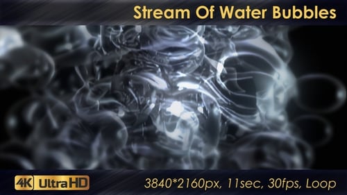 Strom von Wasserblasen