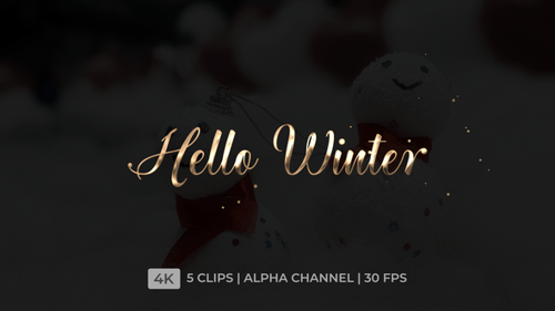 Hello Winter Lettering Animation