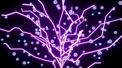 Arbre lumineux au néon Vj Loop