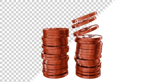 Franc Copper Coins Tower V6