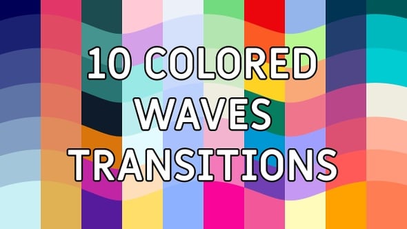 Colored Waves Transitions Pack | After Effects (v15.xx) project ...