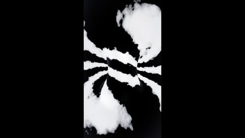 Vertical video abstract black and white torus vj loop animation