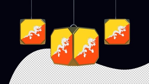 Fond transparent du drapeau du Bhoutan