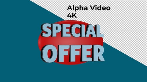 Bouncing 3D Special Offer Title Animation