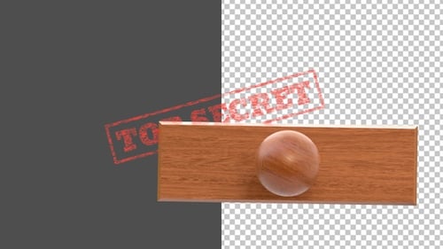 Streng geheimer 3D-Stempel | Alpha Channel