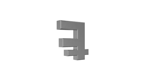 Metallic Rotating Swiss Franc Symbol for Financial Content