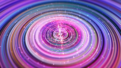 Vibrant Abstract Glitter Spiral Vortex Background Animation