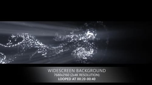 Glitter White Glow Particles Background