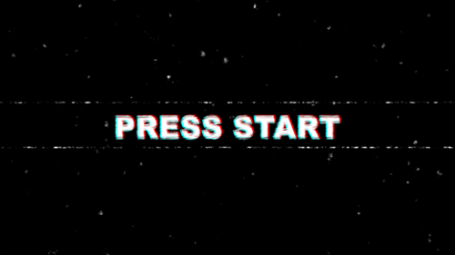 Press Start New Game Text Glitch