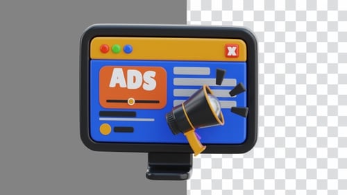 3D Animation of Attention-Grabbing Web Ads | Alpha Channel