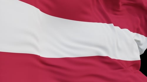 Vertical Animated Waving Flag of Latvia