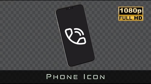 Animated Phone Call Icon for Smartphone Communication