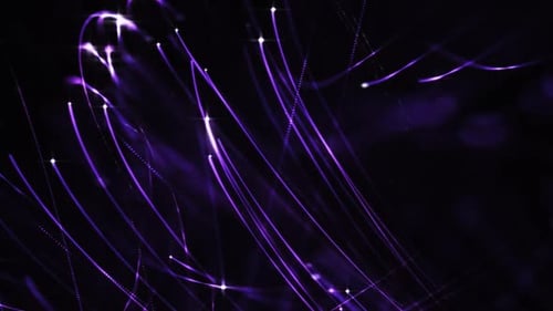 Abstract Futuristic Light Trails Particle Background Loop