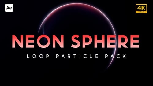 Neon Sphere Energy Particle-Hintergrundpaket