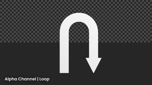 U-Shaped Arrow Animation | Alpha Loop