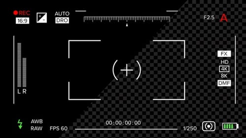 Pantalla de grabación de cámara Alpha